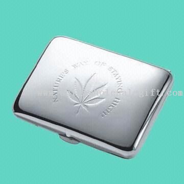 Chromeplated Cigarette Case Holding 16pcs Cigarettes